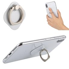 Supporto in metallo per telefono ad anello per iPad, iPhone, Galaxy, Huawei, Xiaomi, LG, HTC e altri smartphone (bianco)
