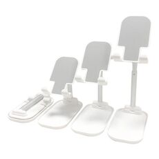Staffa di supporto da tavolo retrattile pieghevole universale Z01 per tablet per telefono cellulare (bianca)