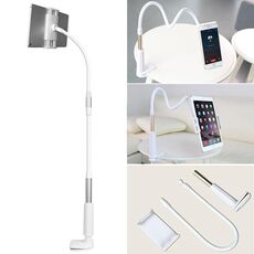 UBN-20 Staffa universale da tavolo per tablet / telefono cellulare / tablet girevole a tre stadi rotante a 360 gradi (argento)