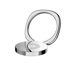 2 pezzi Universale 360 ​​gradi girevole Privity supporto ad anello in metallo per iPhone, Samsung, HTC, LG, Huawei, Xiaomi, vivo, OPPO, Meizu telefoni cellulari o tablet, costruito in lamiera di ferro, magneti di supporto (argento)