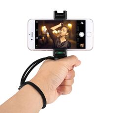 PULUZ Vlogging Live Broadcast Handheld Grip Selfie Rig Stabilizzatore Adattatore per treppiede in ABS con base per scarpe fredde e cinturino da polso