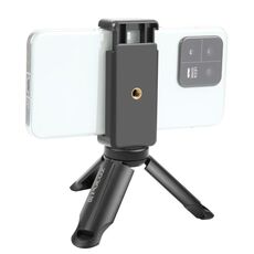 Mini treppiede in plastica PULUZ + staffa universale per morsetto per telefono, Per iPhone, Galaxy, Huawei, Xiaomi, Sony, HTC, Google e altri smartphone