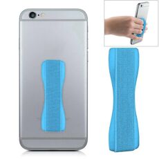 Supporto per telefono con impugnatura a dito per iPhone, Galaxy, Sony, Lenovo, HTC, Huawei e altri smartphone (blu)