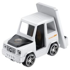 G63 Bluetooth Speaker Clock Atmosphere Light 6-in-1 Car Shape 15W Caricabatterie da tavolo wireless (bianco)