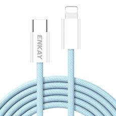 ENKAY CB175 Candy Color PD 27W Cavo dati di ricarica USB-C/Type-C a 8 pin, lunghezza: 1 m (blu)