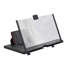 Lente d'ingrandimento per schermo del telefono cellulare da 12 pollici estraibile Supporto da tavolo 3D, stile: modello Blu-ray HD (nero)