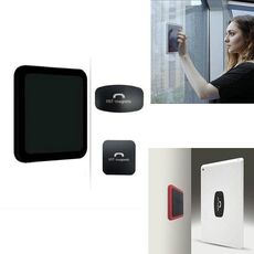 Adsorbimento magnetico per iPad a parete Adattatore universale Adesivo per cellulare Parete del telefono cellulare (nero B)