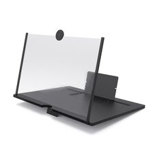 Lente di ingrandimento dello schermo del telefono cellulare da 16 pollici con supporto per la lente d'ingrandimento ad alta definizione di protezione degli occhi 3D estraibile (nero)