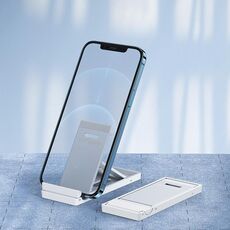 OATSBASF 03637 Alloga di alluminio Bracket per cellulare Pieghevole Pieghevole Pieghevole Portatile Portatile (Bianco)