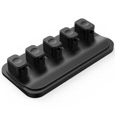 Fissaggio magnetico per cavi dati da tavolo autoadesivo senza perforazione (nero)