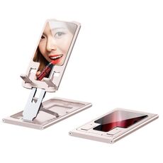 R-Just Hz16 Supporto desktop Desktop Slim (oro rosa + specchio)