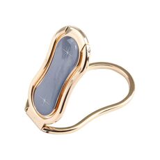 Supporto per cellulare da tavolo pieghevole con fibbia ad anello in metallo (blu)