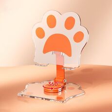 Supporto pigro acrilico portatile pieghevole per artigli di gatto (arancione)
