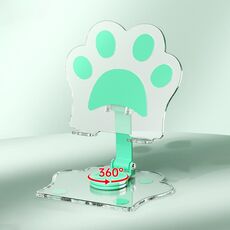 Supporto pigro acrilico portatile pieghevole per artigli di gatto (verde)