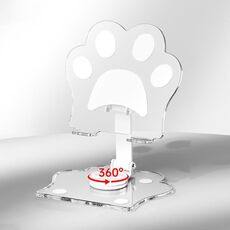 Supporto pigro acrilico portatile pieghevole per artigli di gatto (bianco)