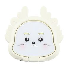 Supporto ad anello girevole in metallo per telefono Cartoon Dragon (bianco)