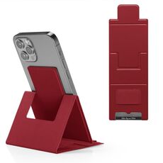 Porta telefono pieghevole ultra sottile in pelle PU (rosso)