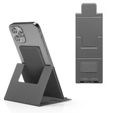 Porta telefono pieghevole ultra sottile in pelle PU (grigio)