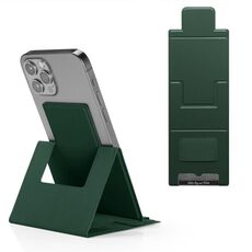 Porta telefono pieghevole ultra sottile in pelle PU (verde scuro)