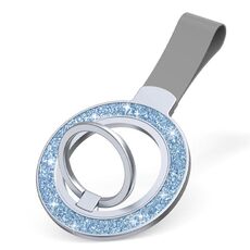 Porta fibbia ad anello magnetico glitterato (rosa blu + grigio)