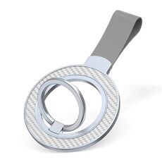 Supporto per fibbia ad anello magnetico in fibra di carbonio (bianco + grigio)