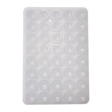 Adesivi posteriori a ventosa bifacciali in silicone per telefono cellulare 40 pezzi (trasparenti)