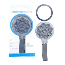 Supporto per telefono con fascia magnetica in silicone a ventosa (grigio)