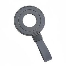 Supporto per telefono con anello magnetico in metallo Magsafe e fascia in silicone (grigio)