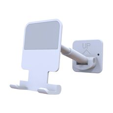 CCT11 Wall Paste Paste Telefono mobile Staffa Pieghevole Ascensore Bagno Cucina Staffa da parete (Bianco)
