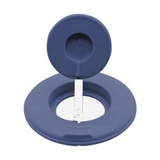 Stand telescopico wireless da 2 in 1 Silicone Desktop Wireless per il caricatore wireless per iPhone / orologio (blu grigio)