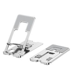 Porta del telefono desktop pieghevole portatile LK022 (argento)