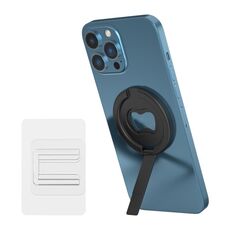 R-JUST SJ20-1 Porta cellulare apribottiglie magnetico in lega di alluminio senza adesivo traccia (nero)