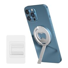 R-JUST SJ20-1 Porta cellulare apribottiglie magnetico in lega di alluminio senza adesivo traccia (argento)