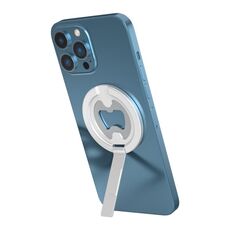 R-JUST SJ20-2 Porta cellulare apribottiglie magnetico in lega di zinco senza adesivo senza traccia (argento)
