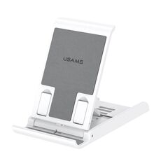 USAMS US-ZJ073 Supporto per telefono tablet desktop pieghevole retrattile (bianco)