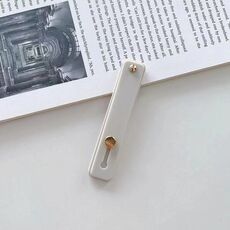 Supporto per telefono con cinturino da dito in pelle TPU Supporto per presa da tavolo (bianco)