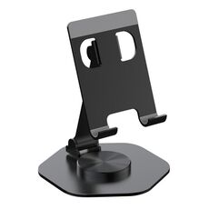 YY-020 Staffa per telefono tablet pieghevole in lega di alluminio con rotazione di 360 gradi (nera)