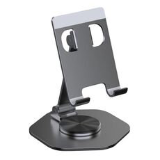 YY-020 Staffa per telefono tablet pieghevole in lega di alluminio con rotazione di 360 gradi (grigio)