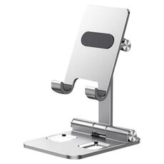 YY-003 Supporto per telefono tablet da tavolo pieghevole in lega di alluminio (argento)