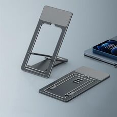 Hz10 Slim portatile Desktop Live Stand multifunzionale Pieghevole Pieghevole Pieghevole PIEGHE (Grigio)