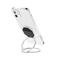 Supporto per il desktop del supporto del telefono cellulare appiccicoso del metallo del metallo 2 PCS (argento)