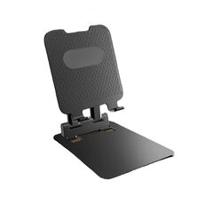 Staffa pieghevole per sollevamento a doppio polo da tavolo per tablet per telefono cellulare, colore: nero (piccolo)
