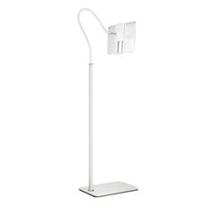 Tablet da 135 cm per telefono cellulare Trasmissione in diretta Staffa di sollevamento da comodino Modello da pavimento (bianco)