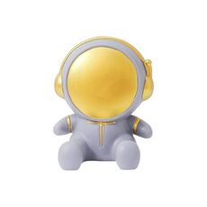 Ornamenti per supporto per telefono desktop con staffa per telefono tablet astronauta (grigio)