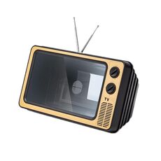 Retro TV Schermo del telefono cellulare Amplificatore video Supporto per telefono cellulare (oro rosa)