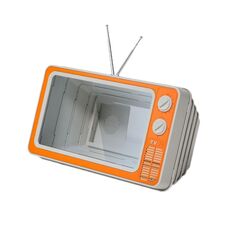 Retro TV Schermo del telefono cellulare Amplificatore video Supporto per telefono cellulare (arancione)