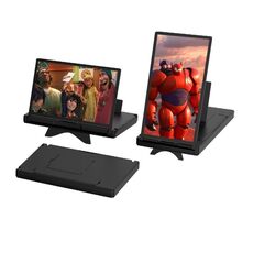 Amplificatore dello schermo del telefono cellulare verticale orizzontale con obiettivo Dual-HD da 12 pollici (nero)