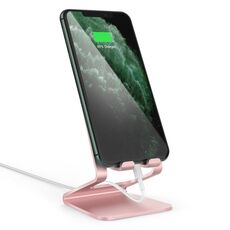 AhaStyle ST02 Base di ricarica per archiviazione con staffa fissa in lega di alluminio per telefono cellulare (oro rosa)