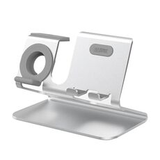 Per iPhone/AirPods/Apple Watch Serie AhaStyle 3 in 1 Supporto in lega di alluminio (Argento)