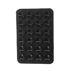 Adesivi posteriori per cellulare in silicone con ventosa a forma quadrata da 24 pollici per cellulare (nero)